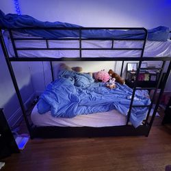 Full Sized Bunk Bed With LED Lights ($100)