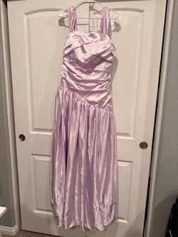 Lilac Satin Midi Dress