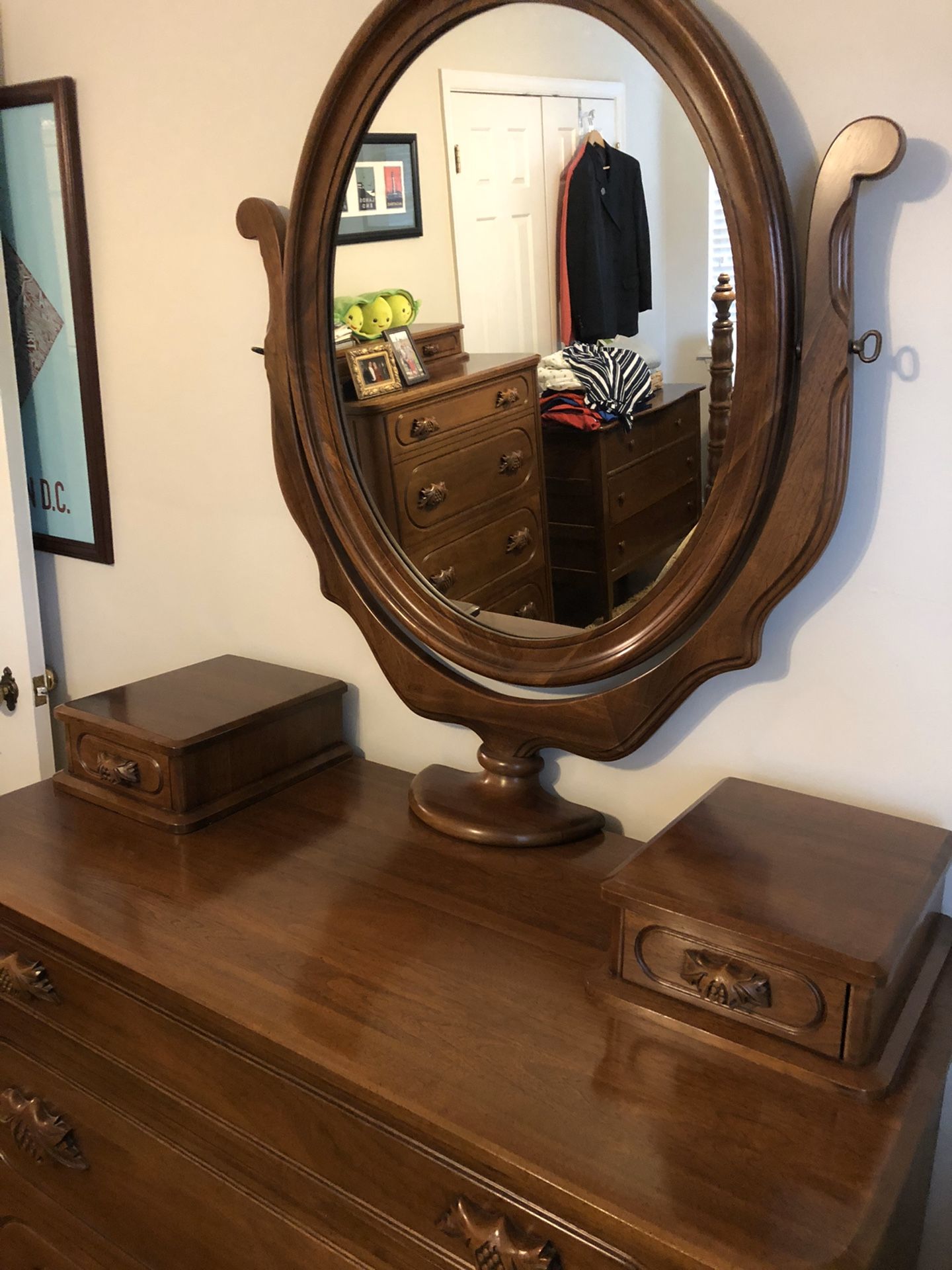 Solid Walnut Full Size Bedroom Suite