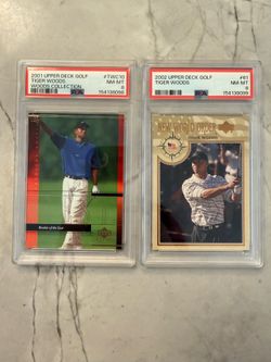 PSA 8 Tiger Woods Golf Cards - Upper Deck