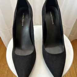 Marc Fisher Faux Suede Black Pointed Heel Pumps- Sz 8