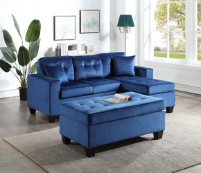 SMALL SECTIONAL blue NEW