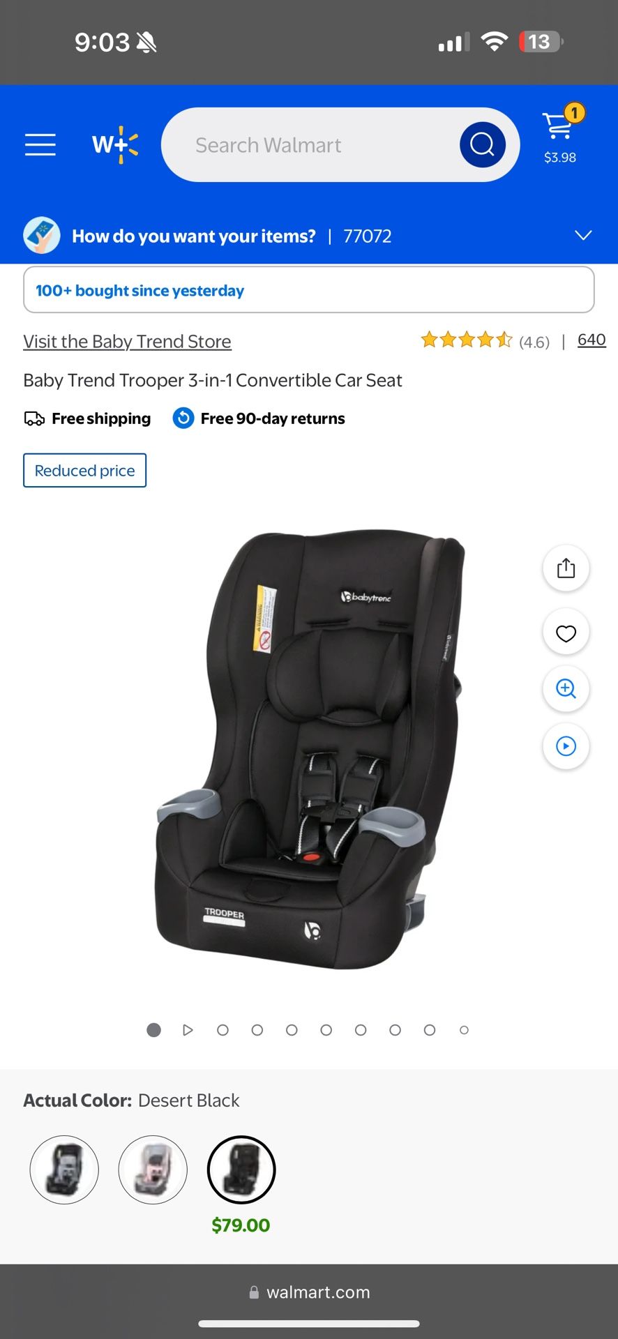 Baby Trend Trooper In Car Seat