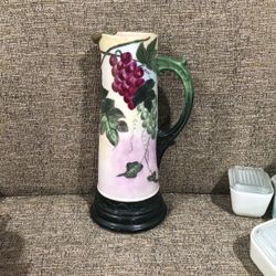 Vintag LIMOGES ANTIQUES   GRAPES  PITCHER