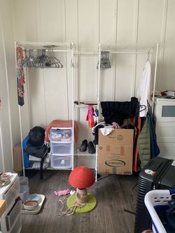 Clothing rack storage