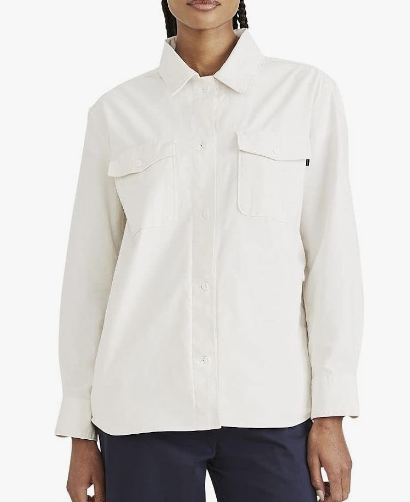 DOCKERS Women's Relaxed Fit Long Sleeve Shirt Jacket