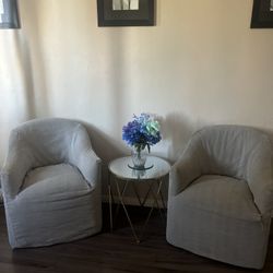 Set Of Cushion Chairs With Covers 