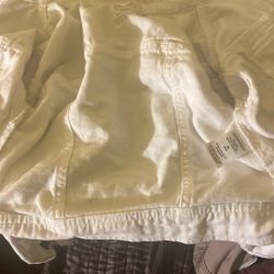 toddler-children white jean jacket button up