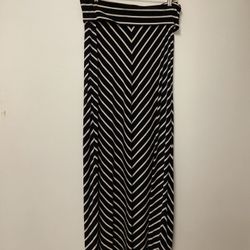 Women’s CALVIN KLEIN Rayon/spandex black & beige maxi stretch skirt… Size medium