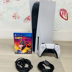 Sony PlayStation 5 - 825GB , Bonus 1 Game NBA 2K23 ( Used Very New  )