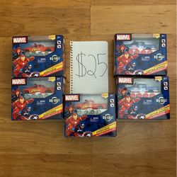 $5 For $25New! Each Marvel Die Cast Metal 4 X 4 Rebels Model Kit - Iron Man, Captain America, Black Widow, Spiderman