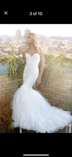 New Size 10 Wedding Dress With Veil