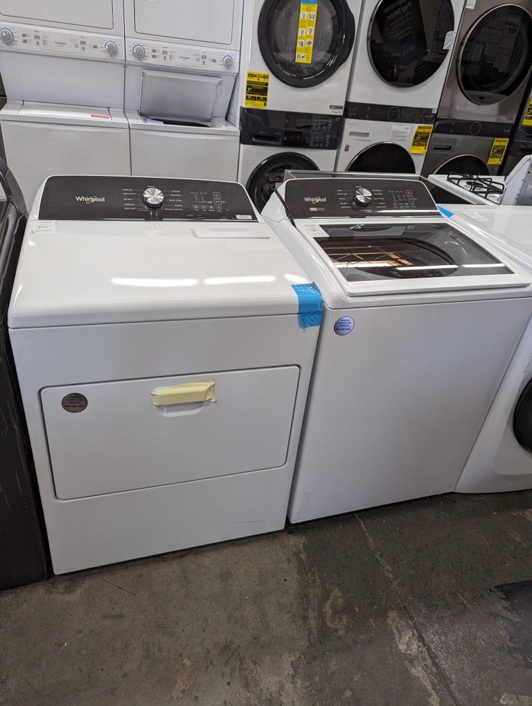 Whirlpool Set Top Washer And Electric Dryer White New