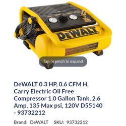 DEWALT COMPRESSOR WORKS