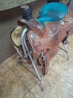 JIM TAYLOR SADDLE TEAL SEAT 15" SIZE