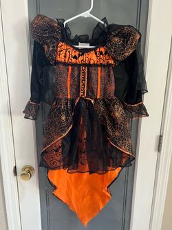 HALLOWEEN PRETTY LA Y WITCH DRESS COSTUME 4-6x - LIKE NEW