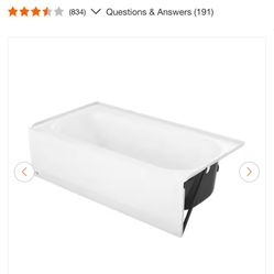 MAUIPLUR Comfort bathtub Porcelain-finished steel 60 x 32 x 16 5/8 in.