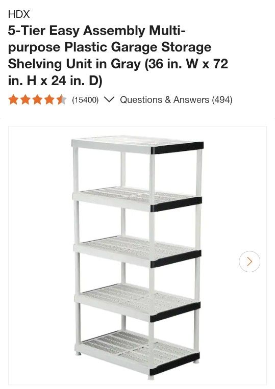 Plastic Garage Shelving