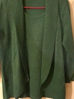 Green sweater shirt combo