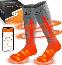 Stay Warm Anywhere with Heated Socks Gray