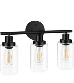 3 light vanity light black 17in