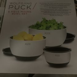 BRAND NEW IN BOX WOLFGANG PUCK 6PIECE STAINLESS STEEL MIXING BOWL SET