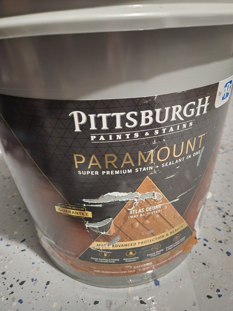 Pittsburgh Paints & Stains® Paramount® Atlas Cedar Tint Base Semi-Transparent/Semi-Solid Deck & Siding Stain - 5 gal.