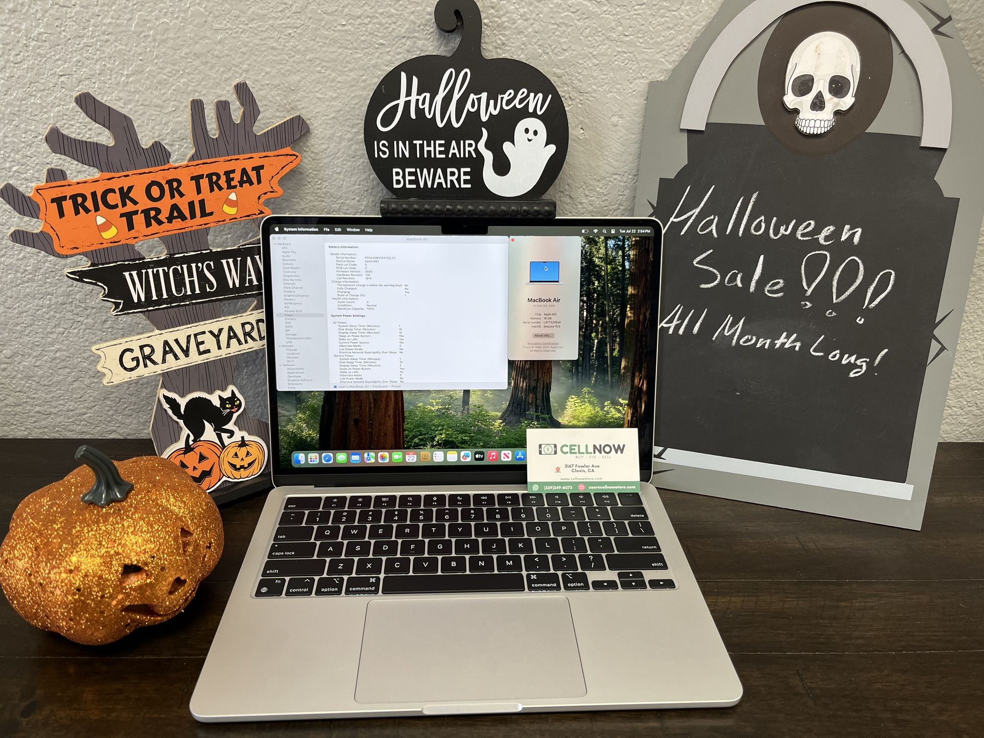 Halloween Sale ๐๐ป๐ MacBook Air 13โ 2024 M3 16GB 256GB - Silver