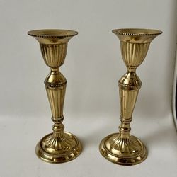 Elegant Gold Color Candle Holders 6 inches high 