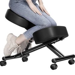 Ergonomic Kneeling Chair Adjustable Stool with Thick Foam Cushions