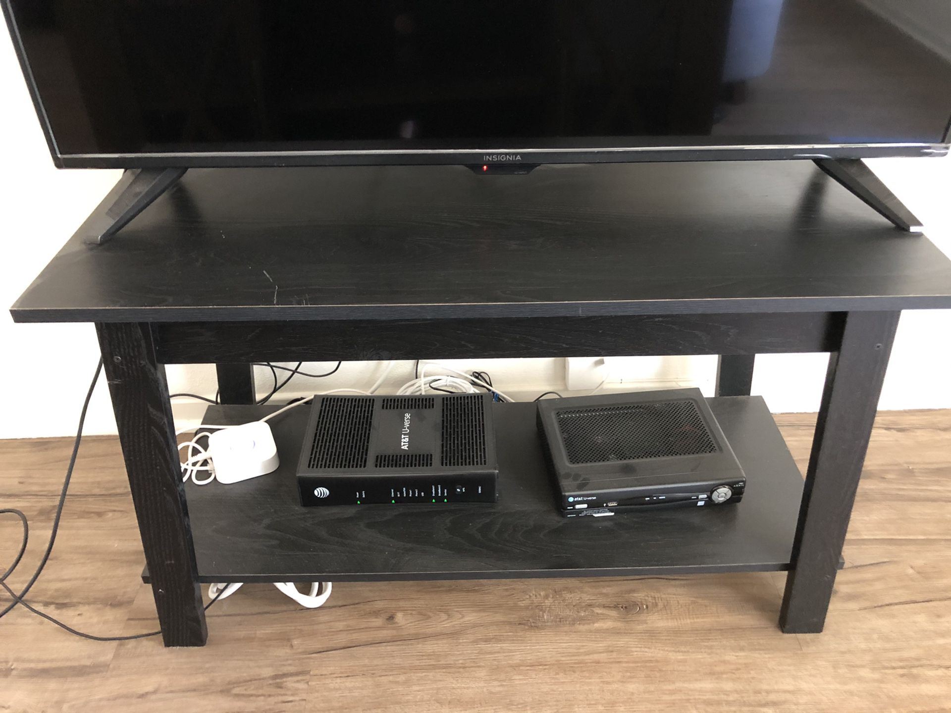 Black Wood TV Stand