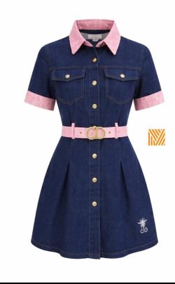 CD- Woman’s Denim Dress With Belt.
