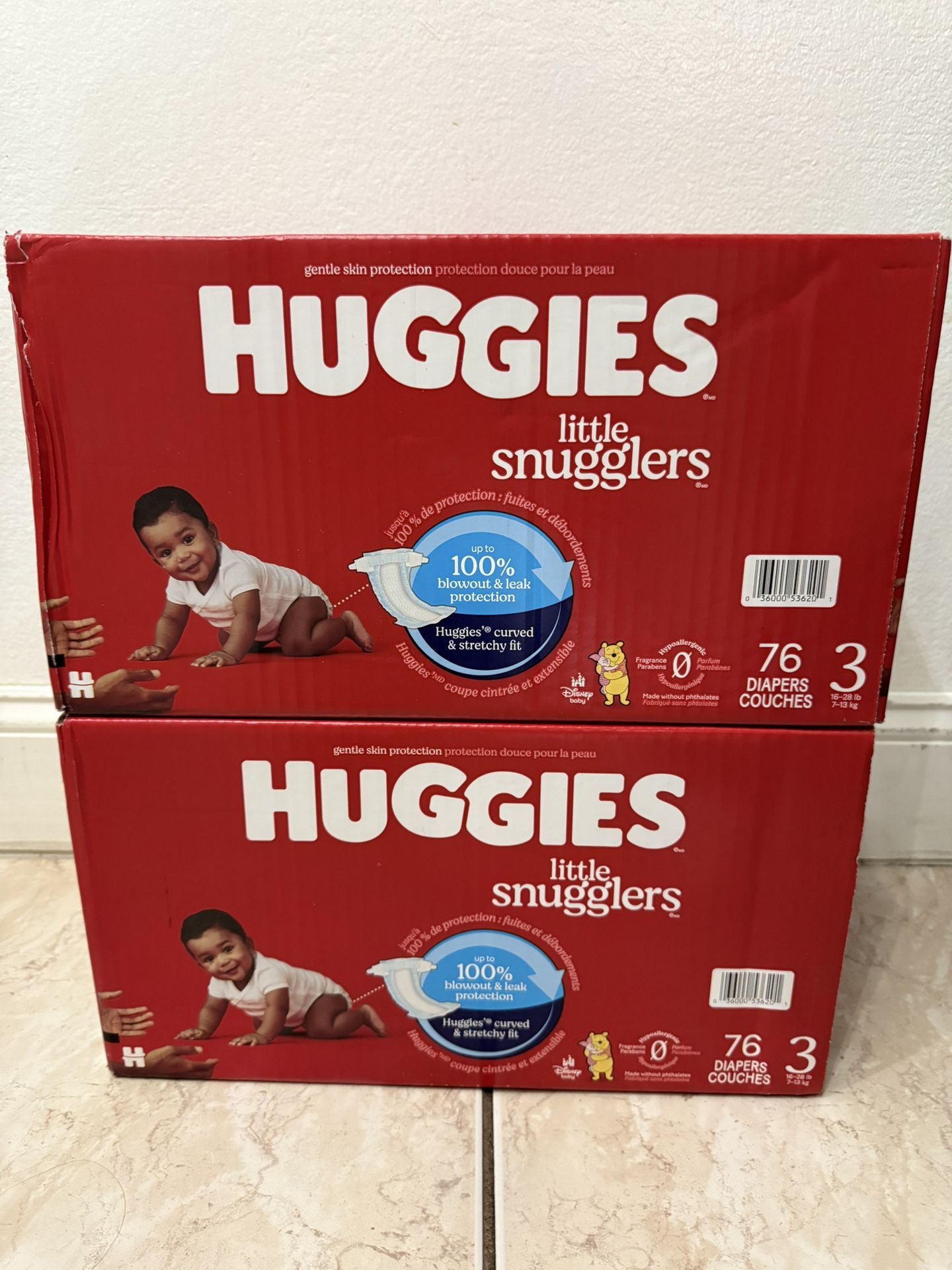 Huggies Baby Diaper Size 3 (76 count) 2 x $45