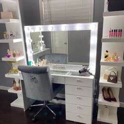 New Glass Top Make Up Vanity 