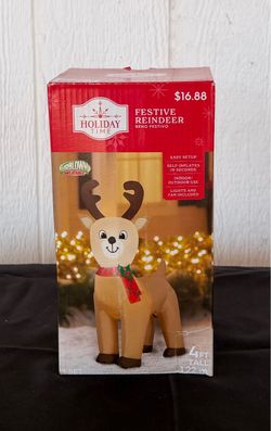 NEW 4 FT Christmas Reindeer Inflatable