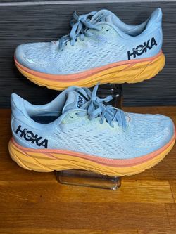 Hoka Running Sneakers Light Blue Yellow size 7.5B