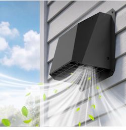 Hon&Guan 6'' Exhaust Vent Cover Outside High Airflow Magnetic Closure Black
