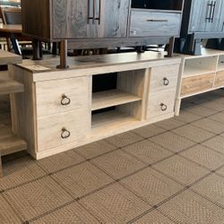 Rustic Styled Tv Stand With Storage Drawers