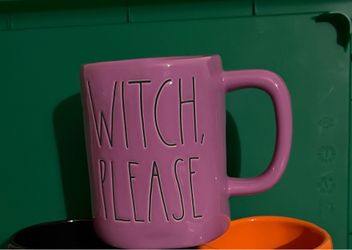 Rae Dunn Halloween witch please mug