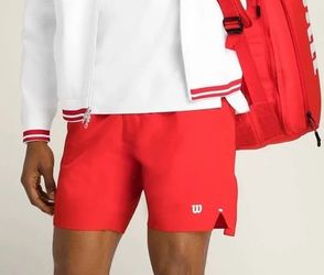 Wilson Men's Tournament Short V2 7" Infrared - Size Small