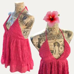 Pink Summer Halter Top