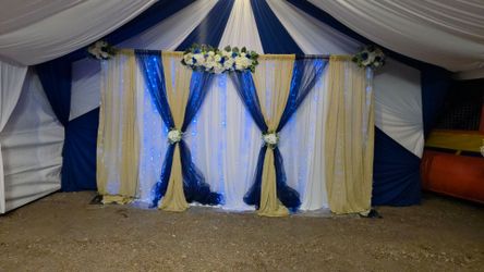 Cortinas para backdrop nuevas $20 el par...