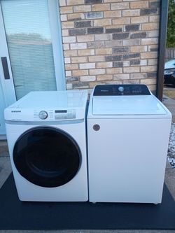 Whirlpool Washer And Samsung Dryer with steam sanitize cycle
