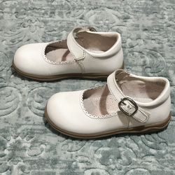 Toddler L’Amour Leather Classic Chloe White Leather Mary Jane | Size 8