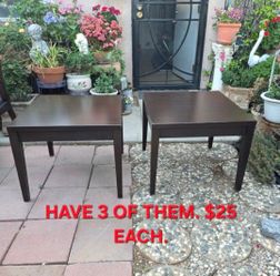 WOOD END TABLES . HAVE 3 OF THEM $25 EACH. 