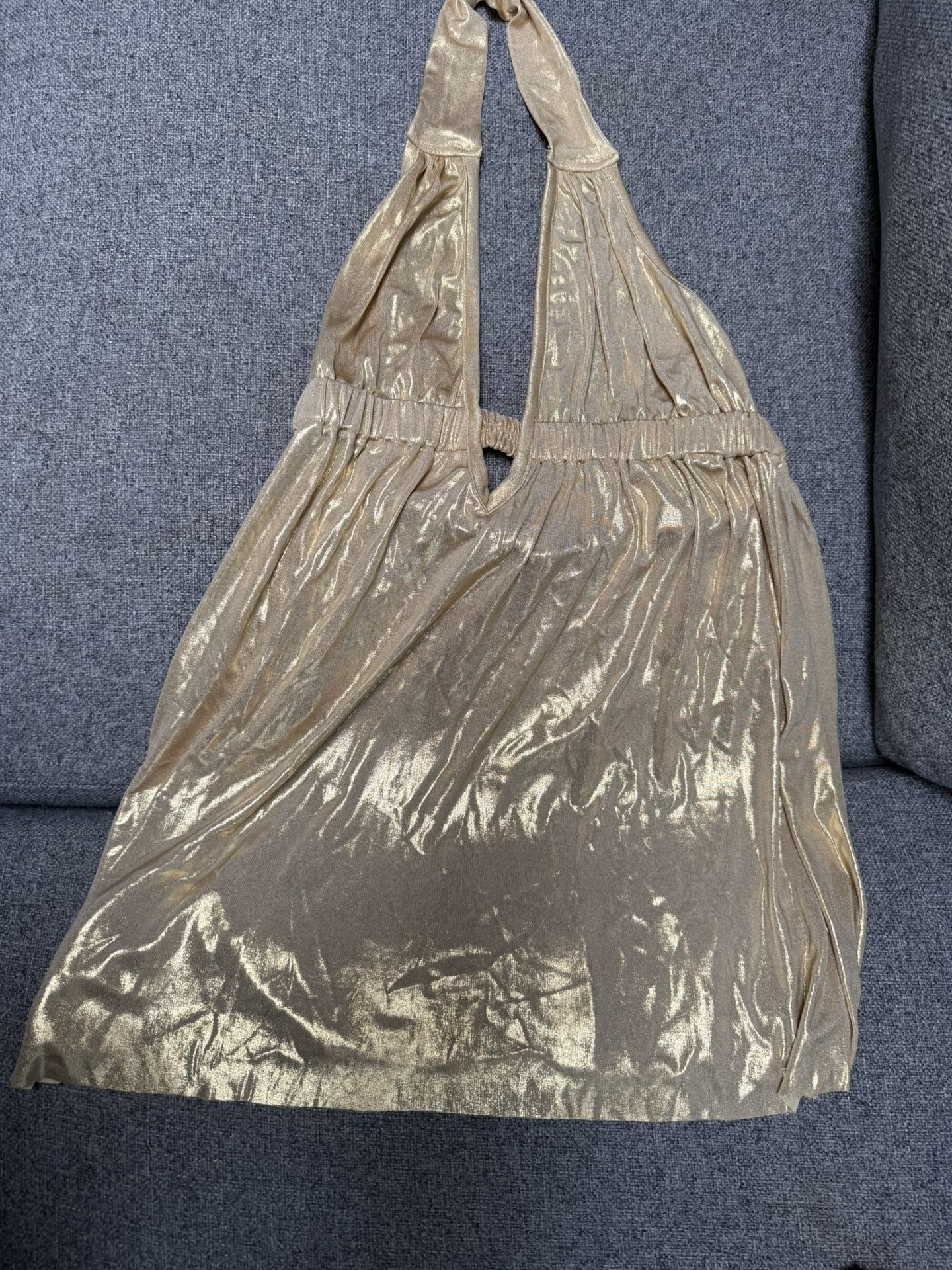 Halloween costume women size small gold shimmery dress brand new brand new