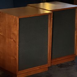 Large 60’s Walnut Peerless AlNiCo Kit Speakers - MCM Beautiful!