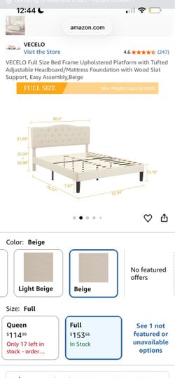 full size upholstered bed frame
