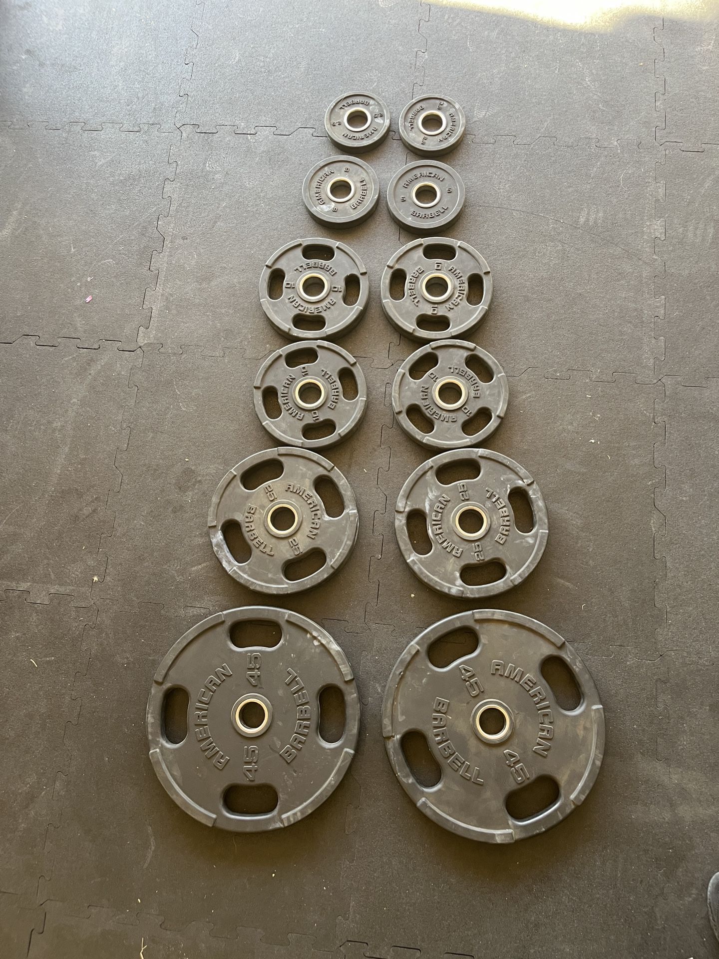 American Barbell Rubber Coated Olympic Weights