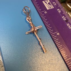 Hammered Wire Wrapped Cross